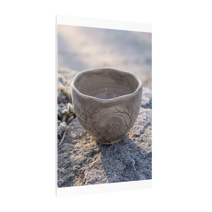 Seijaku Ceramic Bowl Canvas Art - Japandi Japanese Pattern