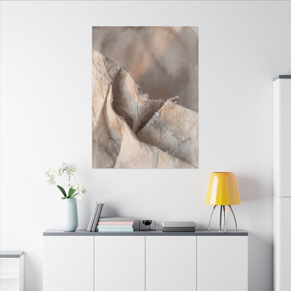 Japandi Paper Fold in Candlelight | Watercolor Canvas Art