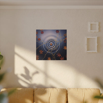 Kintsugi Water Ripple in Dawn | Gold Vein Canvas Art