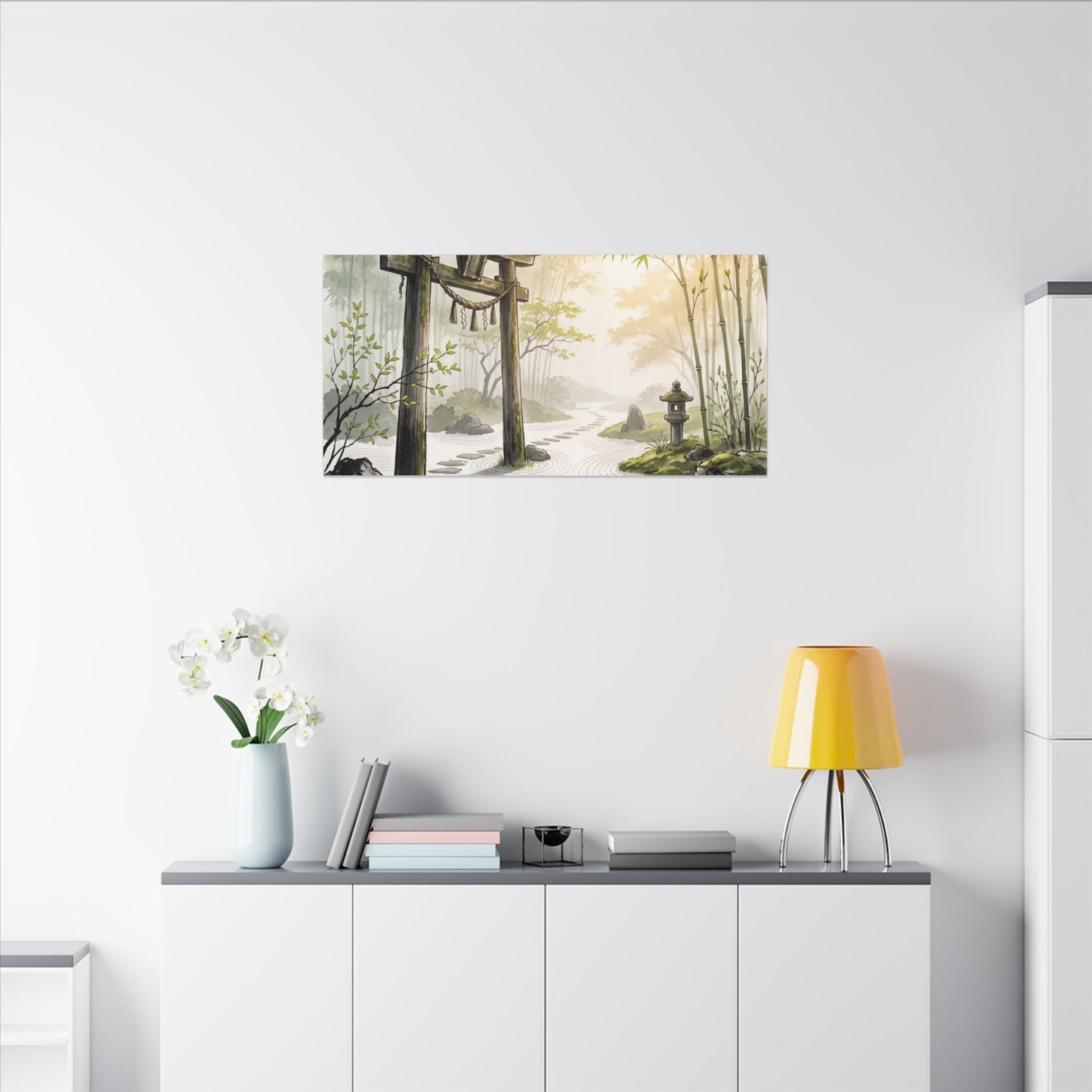 Peaceful Torii Gate Canvas Art - Karesansui Zen