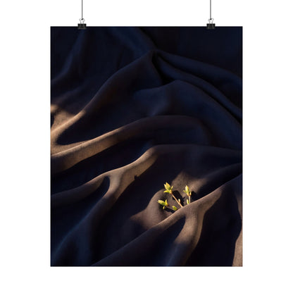 Atmospheric Silk Drape Wall Art Print - Shadow Zen Dark Japandi Art Print