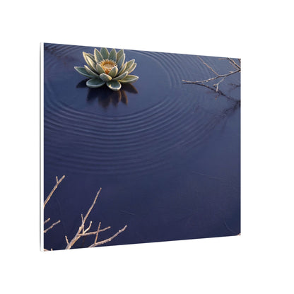 Lotus Flower Canvas Art | Winter Zen Karesansui Art