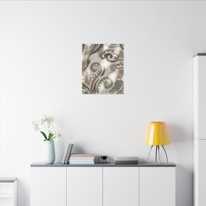 Dappled Ink Brushstroke Canvas Art - Japandi Ma