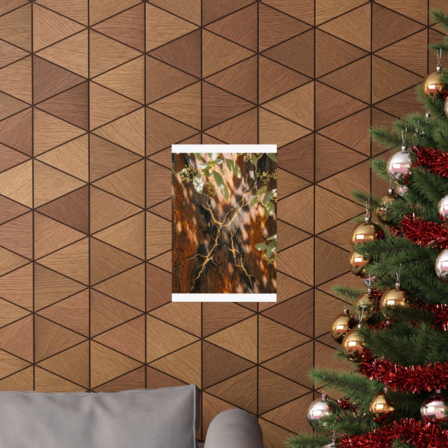 Rust Patina Gold Vein Wall Art Print | Artful Kintsugi Art