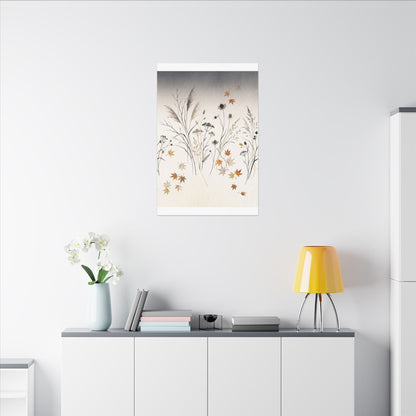 Dawn Dried Flowers Canvas Art - Japandi Kanso