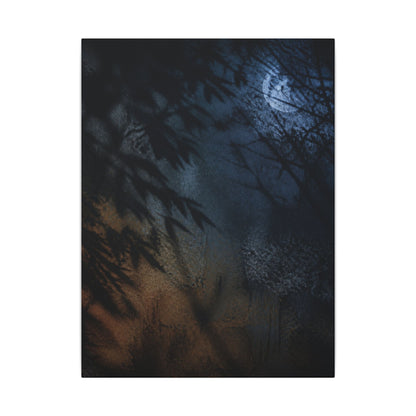 Kanso Shadow Play Canvas Art - Dark Japandi Shadow Zen