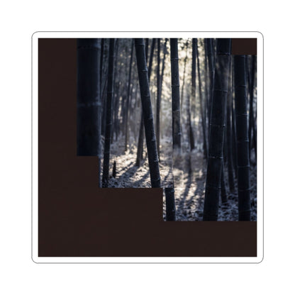 Dappled Bamboo Grove Sticker - Dark Japandi Ma