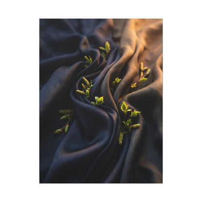 Spring Silk Drape Moody Minimal Canvas Art | Luxurious Decor