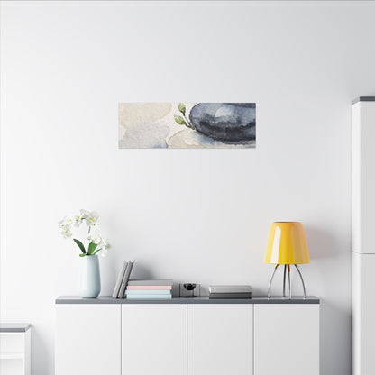 River Stones Watercolor Canvas Art | Cozy Japandi Art