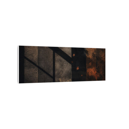 Sophisticated Shadow Play Canvas Art - Dark Texture Dark Japandi