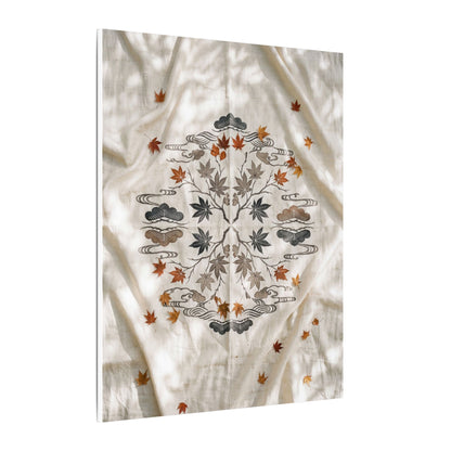 Elegant Silk Drape Canvas Art - Japanese Pattern Japandi