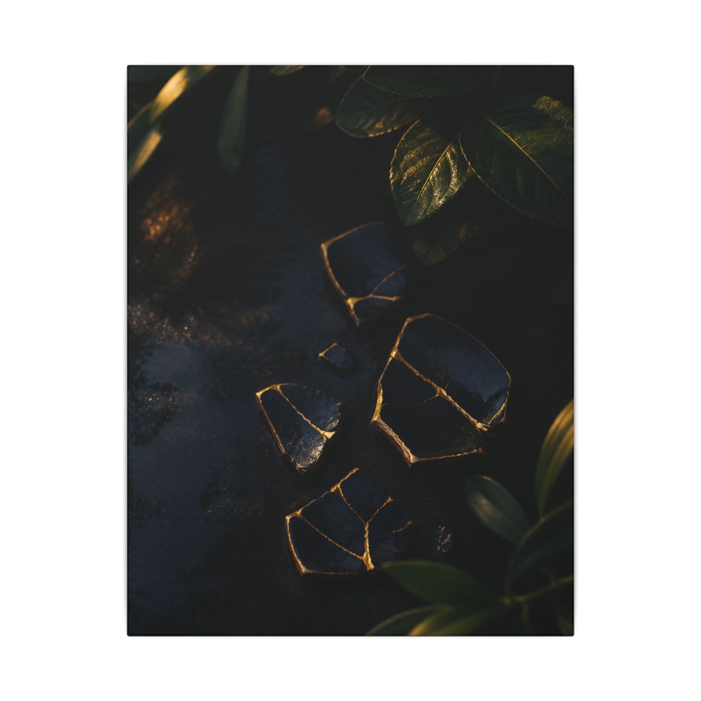 Summer Broken Pottery Moody Minimal Canvas Art | Atmospheric Decor