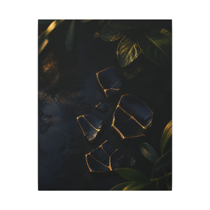 Summer Broken Pottery Moody Minimal Canvas Art | Atmospheric Decor