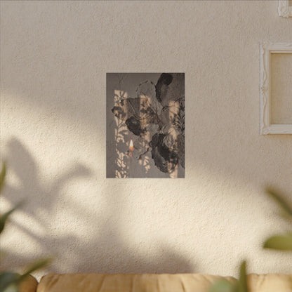 Shadow Play Summer Canvas Art | Japandi Elegant Design