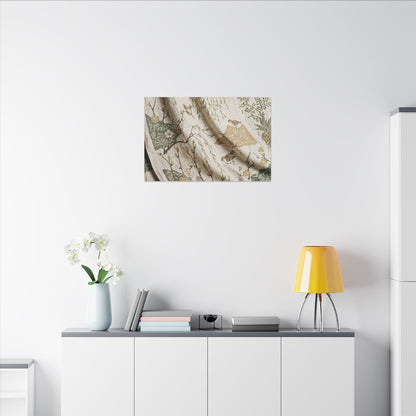 Silk Drape Canvas Art | Spring Japandi Japanese Pattern Art