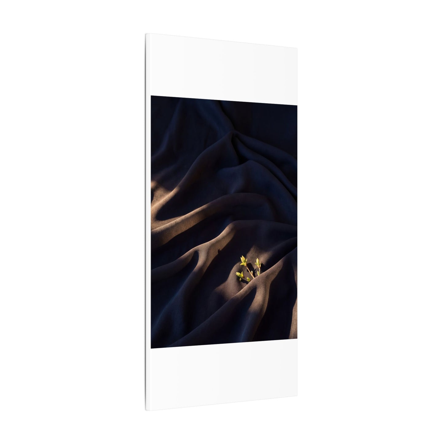 Silk Drape Shadow Zen Canvas Art | Luxurious Dark Japandi Art