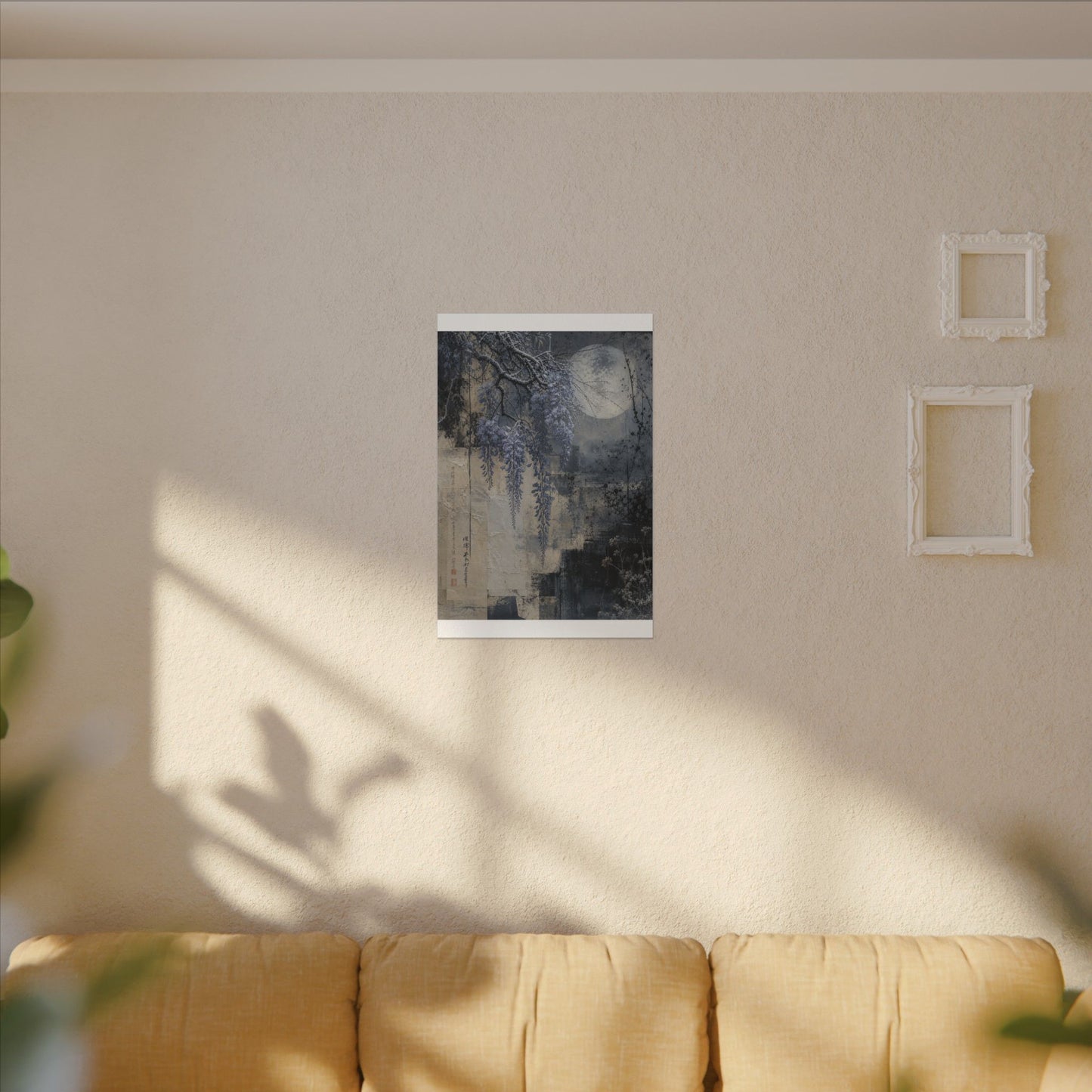 Winter Wisteria Texture Canvas Art | Elegant Decor