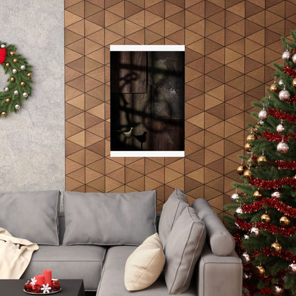 Candlelight Shadow Play Wall Art Print - Dark Japandi Datsuzoku