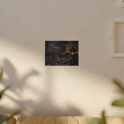 Seijaku Moonlit Garden Canvas Art - Kintsugi Gold Vein