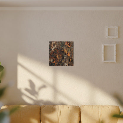 Rust Patina Canvas Art | Autumn Japandi Texture Art