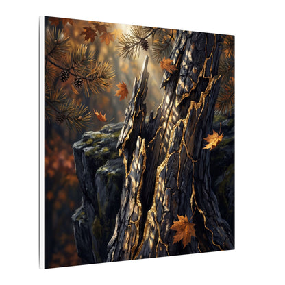 Pine Tree Autumn Canvas Art | Kintsugi Beautiful Design