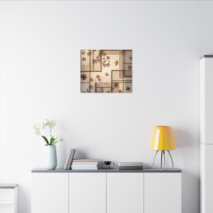 Shoji Screen Japanese Pattern Canvas Art | Neutral Japandi Art