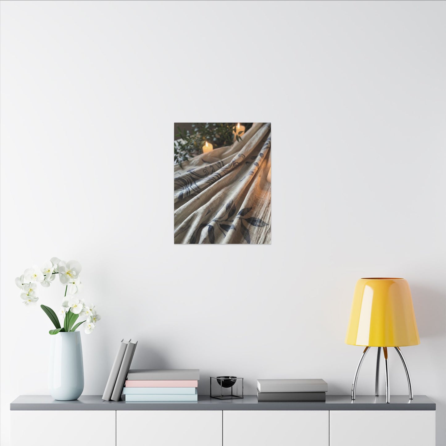 Fukinsei Silk Drape Canvas Art - Japandi Japanese Pattern