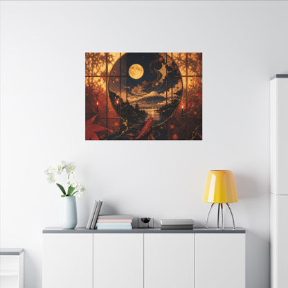 Beautiful Shoji Screen Canvas Art - Gold Vein Kintsugi