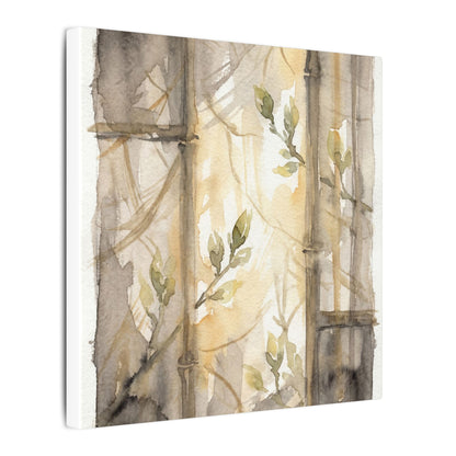 Shoji Screen Spring Canvas Art | Japandi Cozy Design