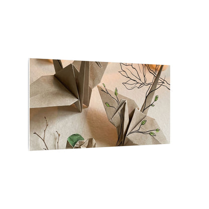 Paper Fold Spring Canvas Art | Japandi Earthy Design