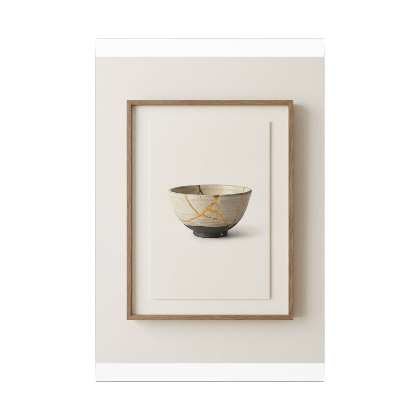 Kintsugi Charcoal Canvas Art