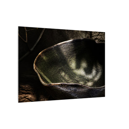Sophisticated Ceramic Bowl Canvas Art - Dark Texture Dark Japandi