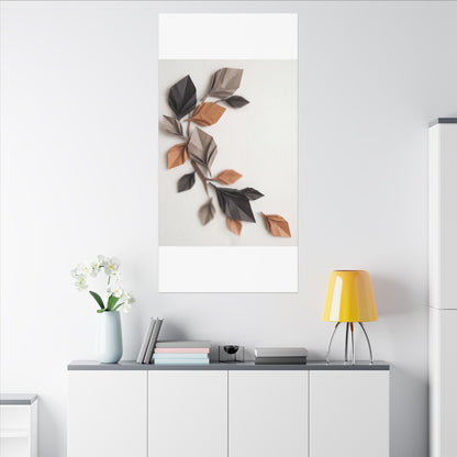 Paper Fold Autumn Canvas Art | Japandi Earthy Design