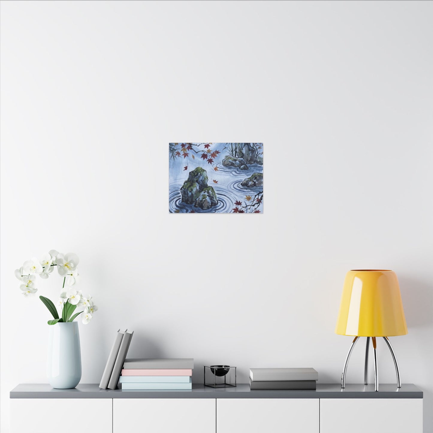 Rock Garden Autumn Canvas Art | Zen Tranquil Design