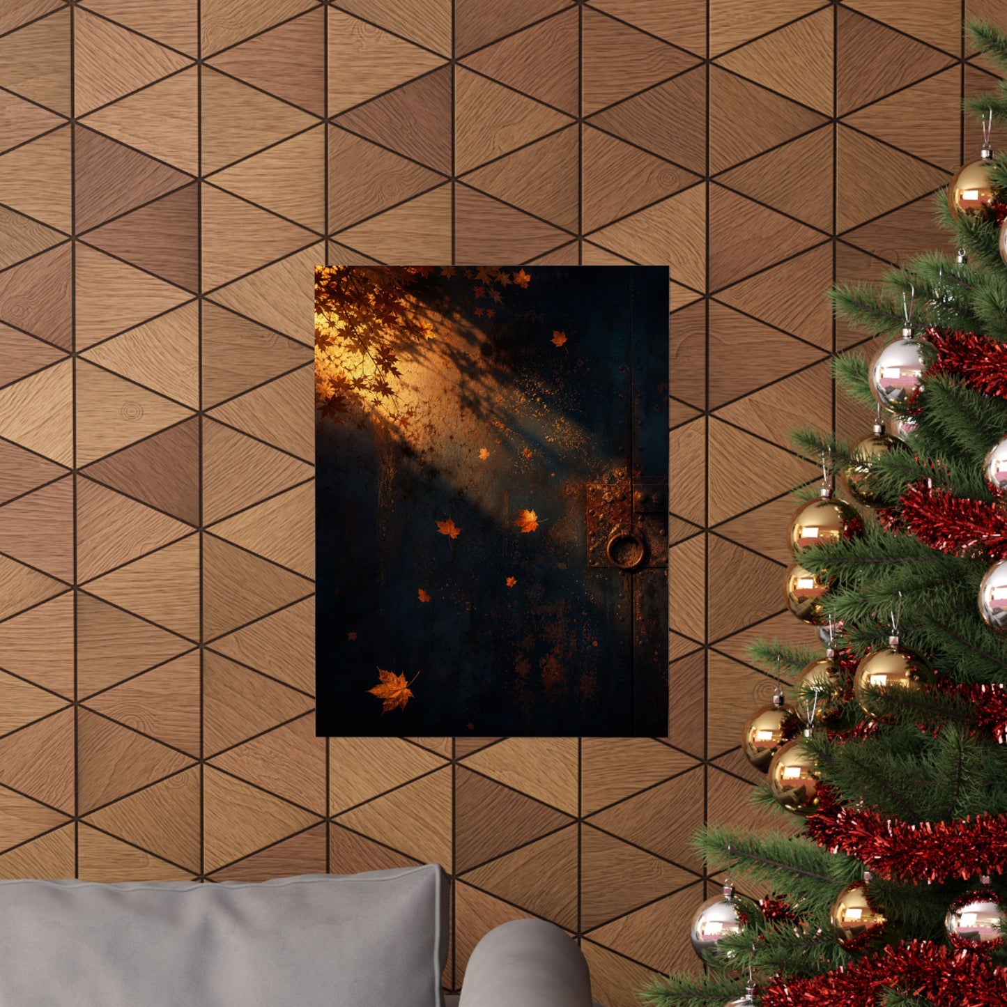 Rust Patina Wall Art Print | Autumn Dark Japandi Shadow Zen Art