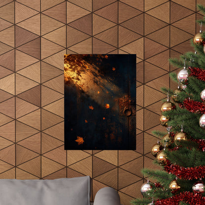 Rust Patina Wall Art Print | Autumn Dark Japandi Shadow Zen Art