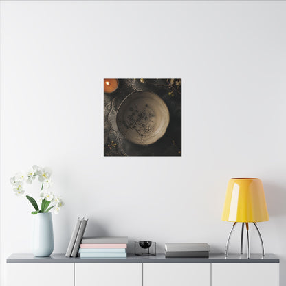 Ceramic Bowl Spring Canvas Art | Japandi Earthy Design