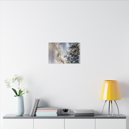 Incense Smoke Summer Canvas Art | Japandi Cozy Design