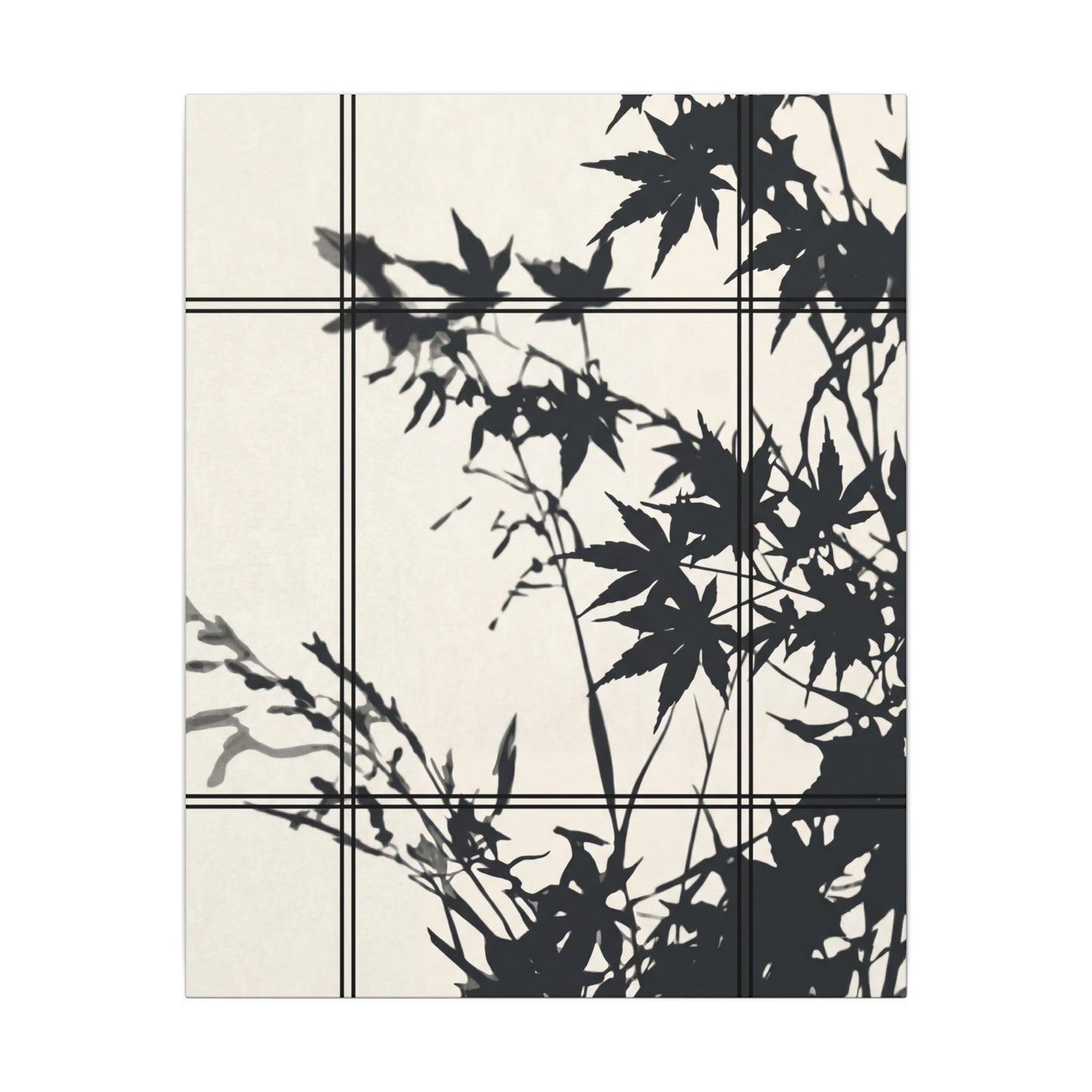Shoji Screen Canvas Art | Summer Japandi Minimal Line Art