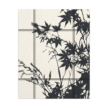 Shoji Screen Canvas Art | Summer Japandi Minimal Line Art