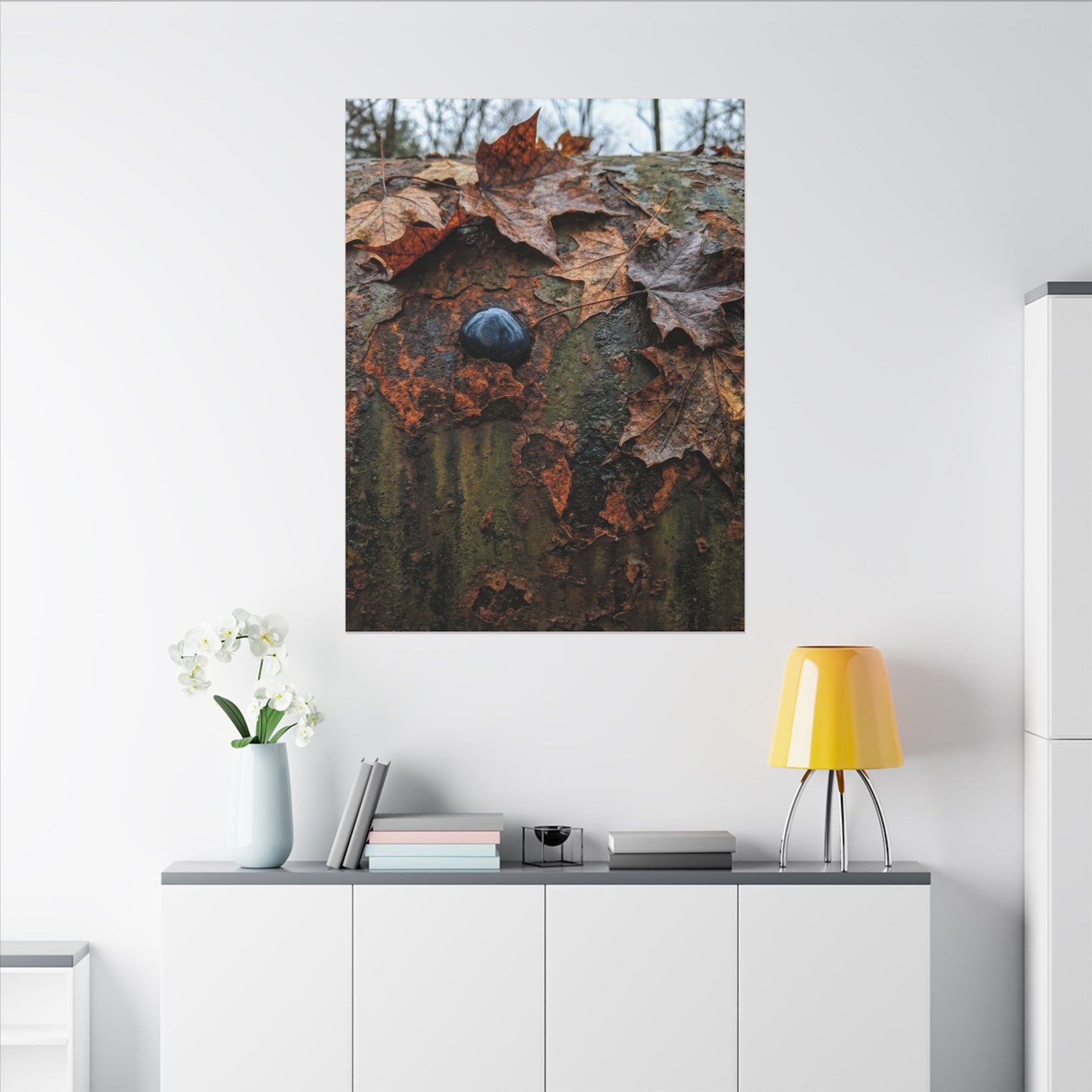 Datsuzoku Rust Patina Canvas Art - Dark Japandi Moody Minimal