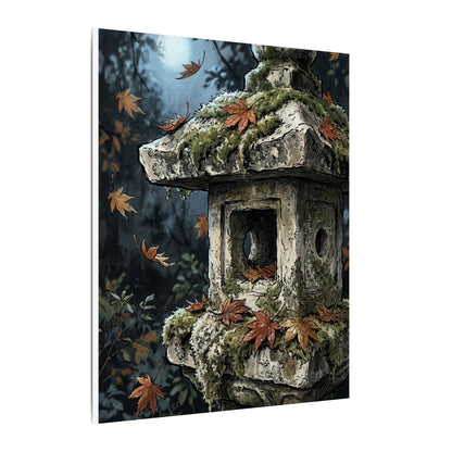 Shibui Stone Lantern Canvas Art - Japandi Minimal Line