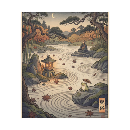 Rock Garden Autumn Canvas Art | Zen Serene Design