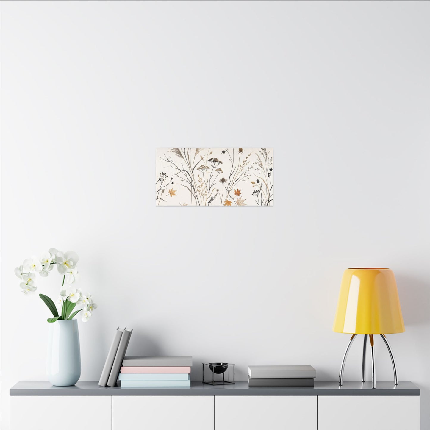 Dawn Dried Flowers Canvas Art - Japandi Kanso