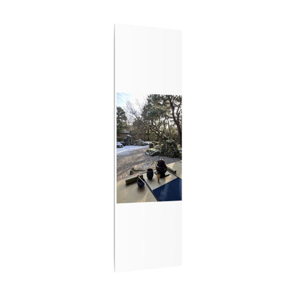 Winter Tea Ceremony Karesansui Canvas Art | Serene Decor