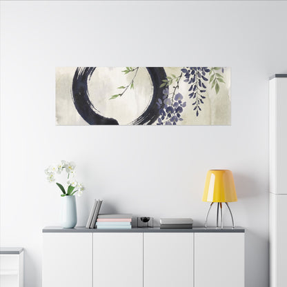Wisteria Enso Canvas Art | Serene Zen Art