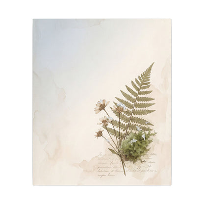 Winter Moss Close Up Herbarium Canvas Art | Enchanting Decor