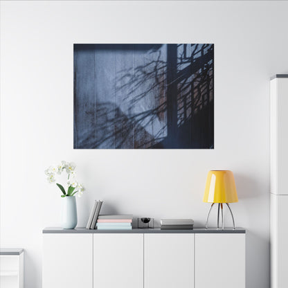 Shadow Play Moody Minimal Canvas Art | Moody Dark Japandi Art
