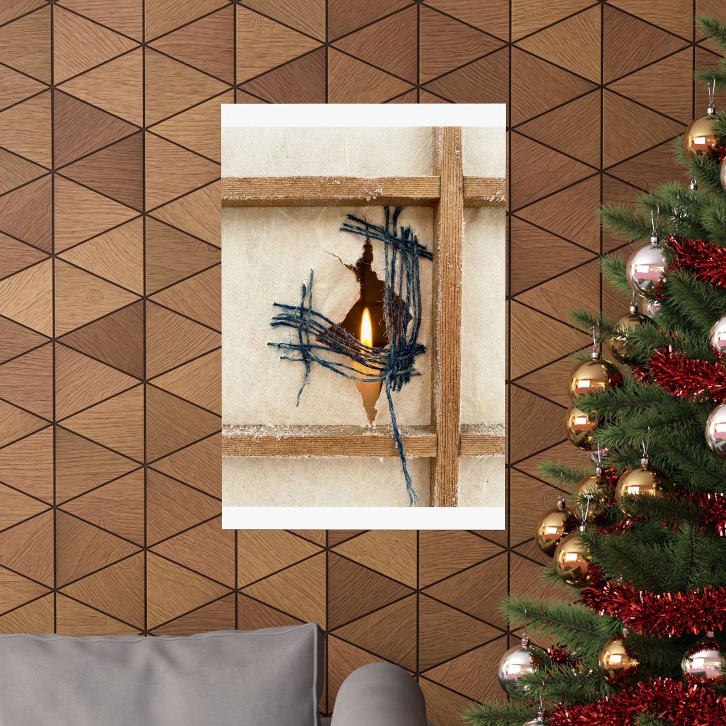 Candlelight Shoji Screen Wall Art Print - Kintsugi Kanso