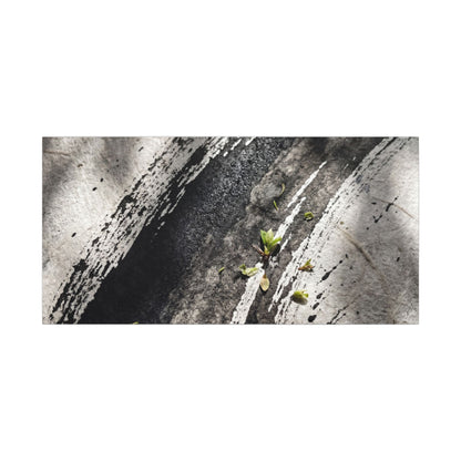 Ink Brushstroke Canvas Art | Spring Dark Japandi Moody Minimal Art